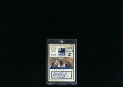 2004 Fleer Authentix Baron Davis Game Worn Patch Signed Auto /15 Basketball Card - Image 1 of 2