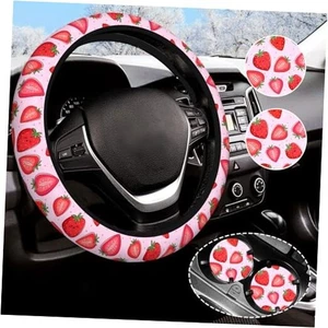 Süßer rosa Erdbeere Lenkradbezug für Damen Herren Einheitsgröße Starwbrry022 - Bild 1 von 8