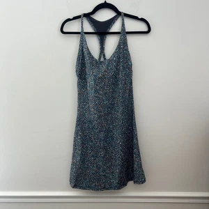 prAna womens deep Stellar Speckles Opal Built in bra racerback dress size small - Picture 1 of 7
