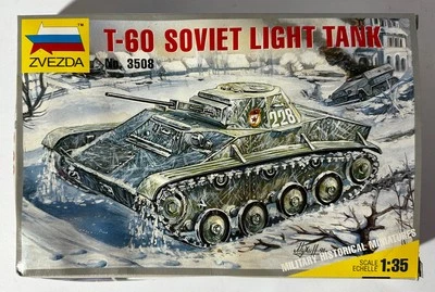 Tanque explorador ligero soviético T-60 escala 1/35 Zvezda #3508 vintage de 1996 Foto 1 de 2