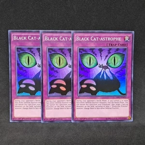 3x Black Cat-Astrophe DRL2-EN037 1st Edition Super Rare NM Yu-Gi-Oh! Card - Picture 1 of 8