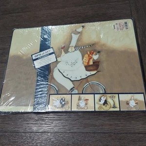 Neu 4er Set - Jennifer Garant Fat Art Tischsets Chefs To Go Korken - Bild 1 von 10