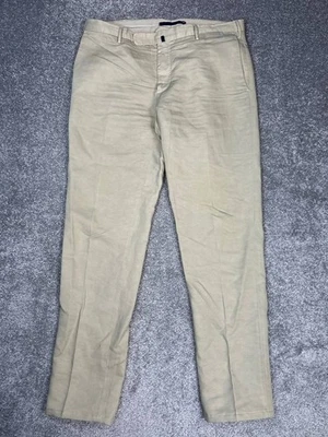 Pantalones Chinolino Incotex Para Hombre 54 Beige Algodón Calce Ajustado Climas Cálidos Pierna Recta Foto 1 de 4