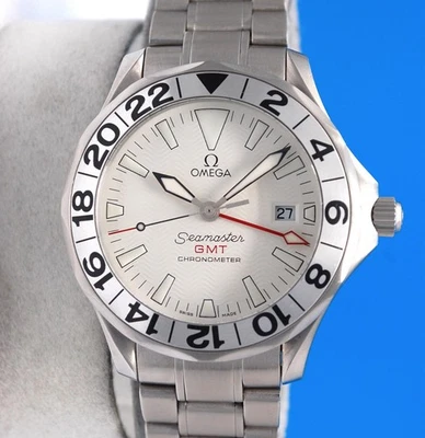 Reloj cronómetro Omega Seamaster GMT Great blanco 300M esfera blanca para hombre - 2538,20 Foto 1 de 4