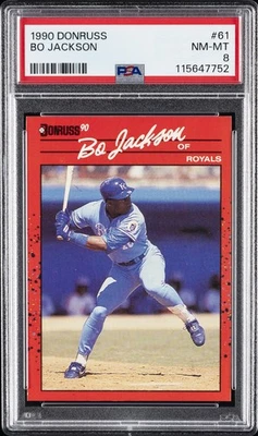 1990 DONRUSS #61 BO JACKSON PSA 8 - Image 1 of 2