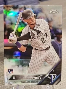 Trevor Story 2016 Topps Chrome Refractor Rookie #45 Rockies/Red Sox RC - Bild 1 von 3