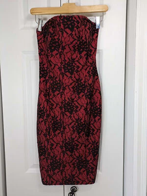 French Connection NWT Women's Size 0 Pencil Dress Midi Style Fast Luxury Lace - image 1 of 4