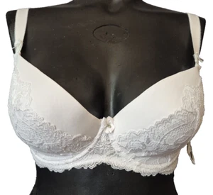 Gorsenia Arabica Half Shaped Cup Bra EU/DE 70I UK32G G187 In White Padded Lace - Picture 1 of 5