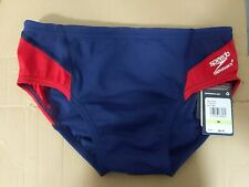 Speedo Men's Endurance- Launch Splice Brief Swimsuit Navy/Red Spark Size 30 0