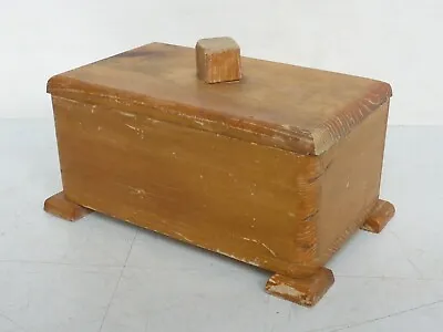 Old Small Wooden Box Chest Casket Box Wood Storage Jewellery Nature • 33.28$