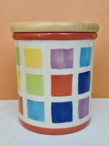 WHITTARD MULTICOLOURED SQUARES storage jar - Picture 1 of 8