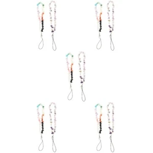 5 Count Amethyst Mobile Phone Decoration Beaded Chains Multi-function Lanyard - Zdjęcie 1 z 12