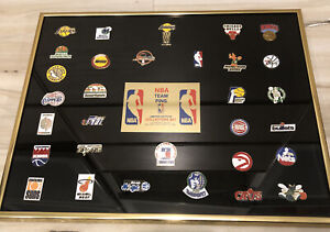 1988 Set Of 31 NBA Team Pins Collectors Framed Limited Edition Lakers Bulls!!!!