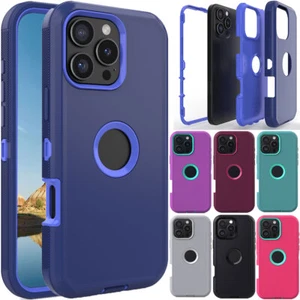 Protective Case Shockproof Hybrid Cover For iPhone 16 Plus/16 Pro/16 Pro Max - Picture 1 of 54