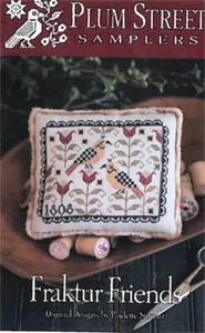 FRAKTUR FRIENDS SAMPLER-CROSS STITCH CHART-PLUM STREET SAMPLERS - Picture 1 of 1