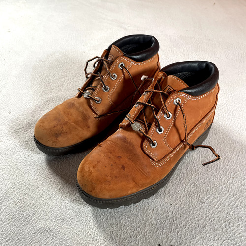 Stivali Timberland vintage donna 8 zucca arancione bruciato nabuk chukka 22354