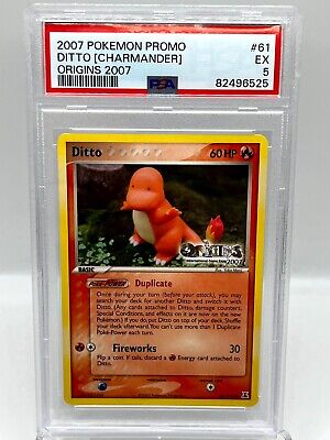 Ditto (Charmander) 61/113 EX Delta Species 2007 Origins Promo Pokemon Card PSA