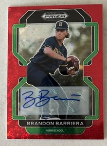 2022 Prizm Draft Picks #PDP23 Brandon Barriera Red Donut Holes Auto #56/99 - Picture 1 of 2