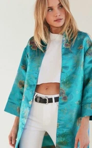 Kimchl Kimono Jacke blau bestickt Silvina Urban Outfitters XS / S - Bild 1 von 12