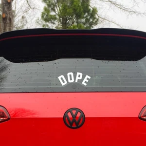 DOPE sticker Rear Window Wiper Decal Lords Hatchback GTI VW WRX Golf - Picture 1 of 2