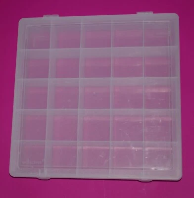 25 Compartment Clear Plastic Storage Box with lid - Image 1 of 4
