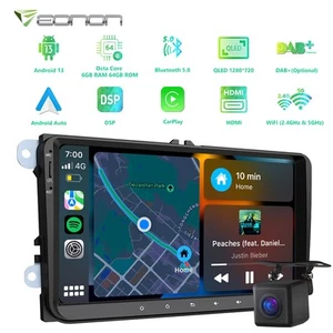 CAM+Android 13 8Core Car Stereo Radio GPS CarPlay For VW Jetta Passat Golf Caddy - Picture 1 of 24