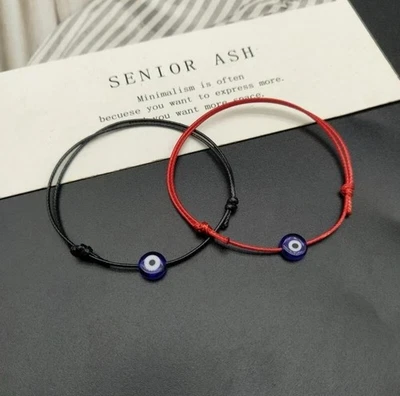 Glücksarmband Freundschaft Kabbala Nazar Boncuk Perle Auge Böser Blick - 2er-Set - Bild 1 von 4