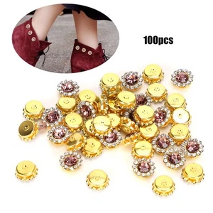 DIY Sun Flower Crystal Button Decorative Wedding Dress Buttons Sewing Clothing - Picture 1 of 16
