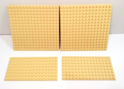 LEGO Placas Base Beige Tostado Lote 8x16 y 16x16 Lote de 4 Foto 1 de 4