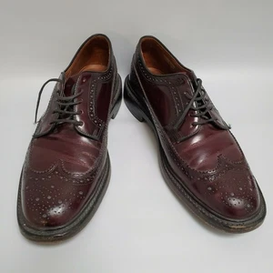 Bostonian Malden Oxford Long Wingtip Medallion Toe Leather Mens US 9 D/B - Bild 1 von 10