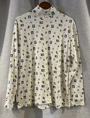 Top de cuello alto vintage Bobbie Brooks Navidad Invierno para mujer talla XL Foto 1 de 4