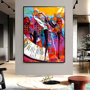 Venta Cantante Principal Abstracto Pintura ORIGINAL 48H X 36" W $49,999 Ahora $24,995 - Imagen 1 de 14