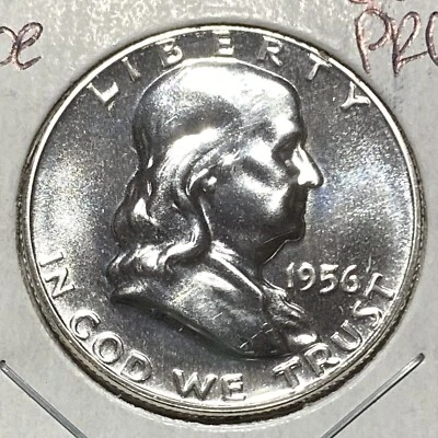 1956 Type 1 Franklin Half Dollar GEM PROOF E614 - Image 1 of 2