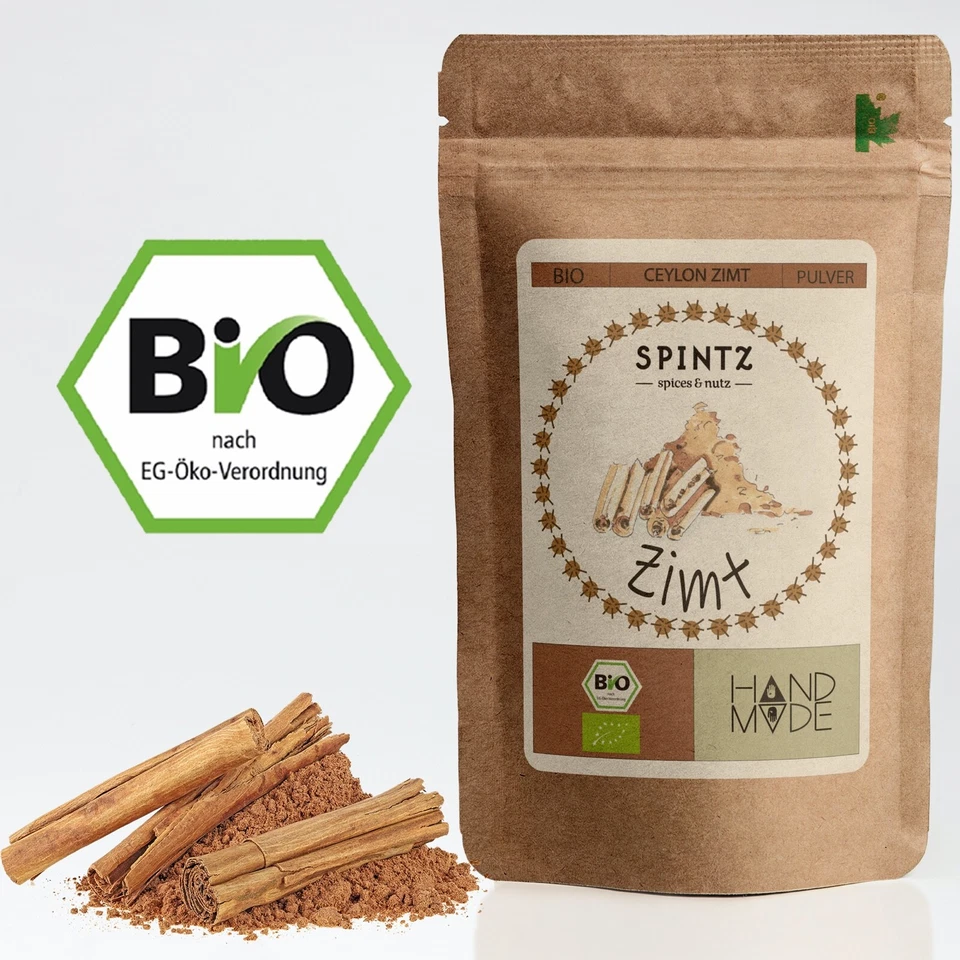 500g Bio Ceylon Zimt Pulver Ceylonzimt gemahlene Zimtstangen  - Bild 1 von 4