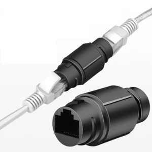 1Pc RJ45 Docking Connector Ethernet Network Straight-through Waterproof Header - Photo 1/13