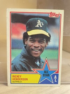 1983 Topps All Star Rickey Henderson Oakland Athletics #391 Baseball Card