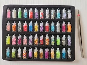 SHANY Cosméticos 3D Arte en Uñas Decoración con Pinza Arte en Uñas 48 Mini Botellas - Imagen 1 de 3