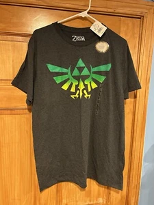 The Legend of Zelda T-Shirt Grün Tri-Force Videospiele Nintendo Herren Large - Bild 1 von 4
