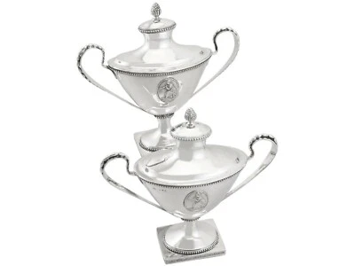 1791 Antique Swedish Silver Sauce Tureens  - Image 1 of 4