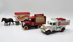 Vintage Lledo Days Gone Budweiser Diecast Cars Lot Of 3 With Horses & Barrels - Picture 1 of 12