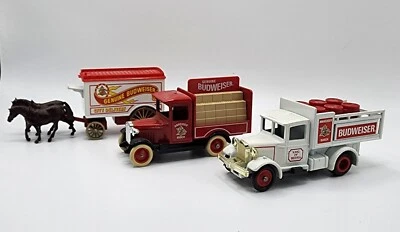 Vintage Lledo Days Gone Budweiser Diecast Cars Lot Of 3 With Horses & Barrels - Image 1 of 4
