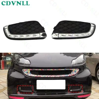 For Mercedes Benz Smart Fortwo 2008-2011 LED DRL Daytime Running Fog Lights Pair - Image 1 of 4