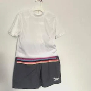 Reebok Boys' 2-Piece Rash guard Swim Set – Size 9/10 – UPF 50+ white-gray - Picture 1 of 12