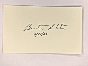 Burton richter Signed 3x5 Card 1976 Nobel Prize in physics - Picture 1 of 1