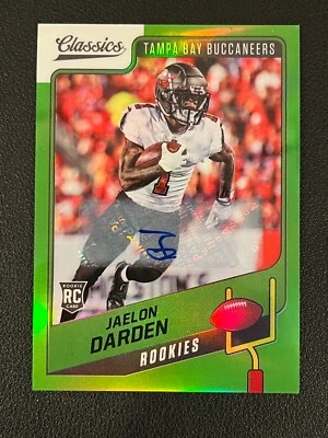 Jaelon Darden 2021 Classics Football Rookie Auto Green /15 Buccaneers 183 - Image 1 of 2