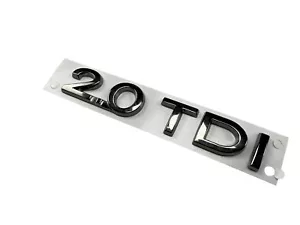 OEM VW 2,0 TDI Schriftzug Logo Original Emblem selbstklebend Heckklappe Passat - Picture 1 of 9