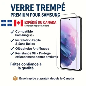 Verre trempé pour Samsung Galaxy S23 Protection d' écran téléphone - Photo 1 sur 6