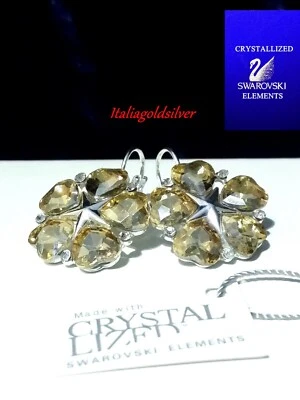 Gioielli Donna Orecchini Argento SWAROVSKI ORIGINALI Stella Cuore Cristallo New - Immagine 1 di 4