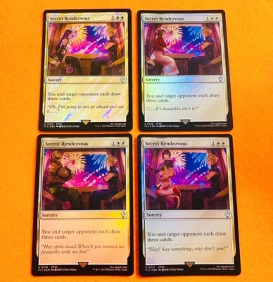 [Surge FOIL] Secret Rendezvous Complete Set x4 | MTG Final Fantasy Cloud & Tifa - Image 1 of 4
