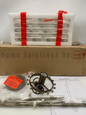 Pottery Barn Mallory Crystal Light Pendant Tumbled Brass 15" H #X1100 - Image 1 of 4